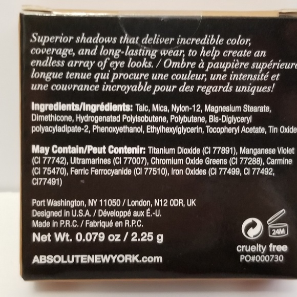 NEW - Absolute New York Eye Artiste Eyeshadow VIP - Picture 3 of 4